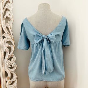 Pale Denim Blouse